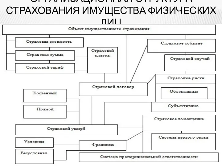 ОРГАНИЗАЦИОННАЯ СТРУКТУРА СТРАХОВАНИЯ ИМУЩЕСТВА ФИЗИЧЕСКИХ ЛИЦ