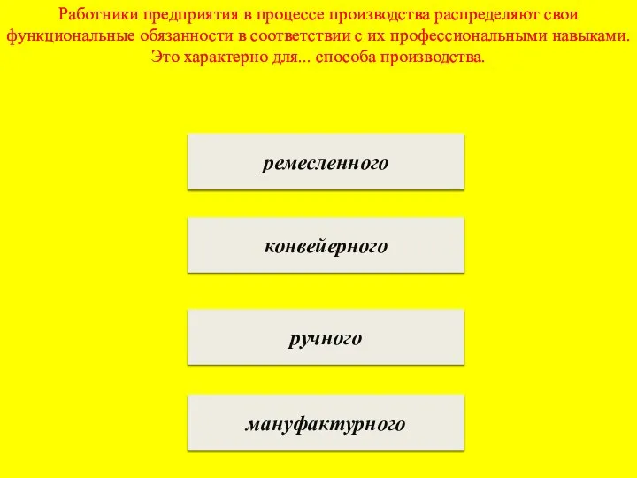 Работники предприятия в процессе производства распределяют свои функциональные обязанности в соответствии