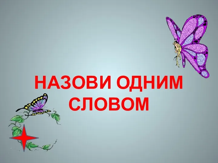 НАЗОВИ ОДНИМ СЛОВОМ