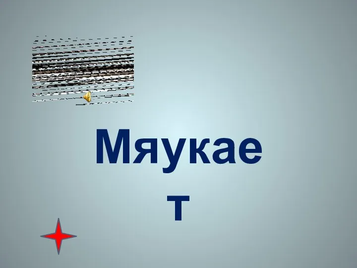 Мяукает