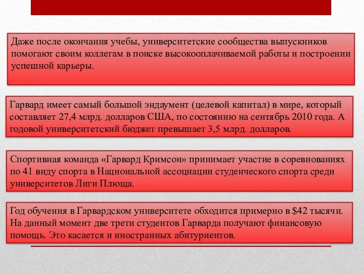 Даже после окончания учебы, университетские сообщества выпускников помогают своим коллегам в