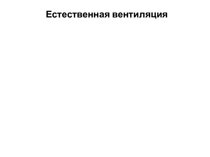 Естественная вентиляция