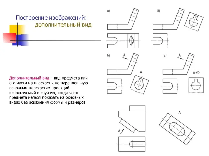 Построение изображений: дополнительный вид Дополнительный вид – вид предмета или его
