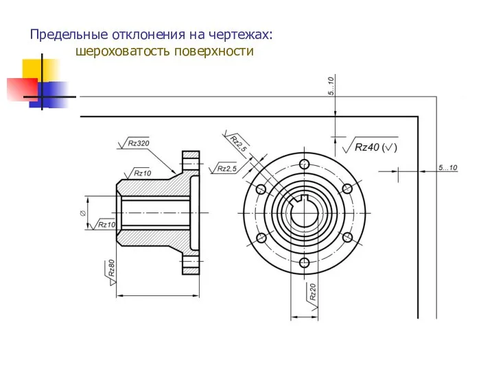 Предельные отклонения на чертежах: шероховатость поверхности