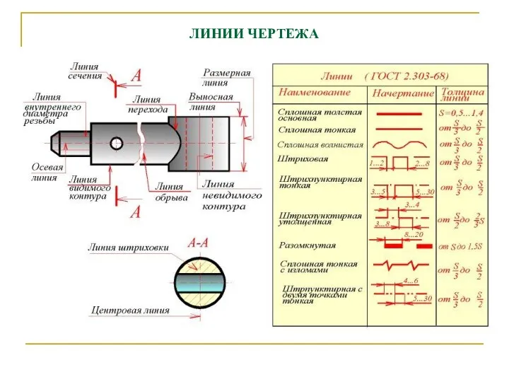 ЛИHИИ ЧЕPТЕЖА