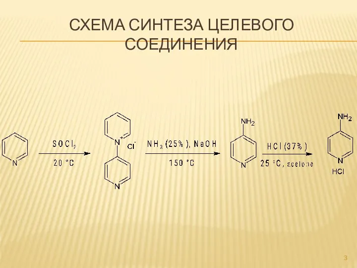 СХЕМА СИНТЕЗА ЦЕЛЕВОГО СОЕДИНЕНИЯ