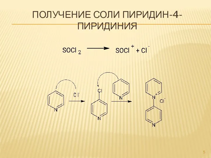 ПОЛУЧЕНИЕ СОЛИ ПИРИДИН-4-ПИРИДИНИЯ