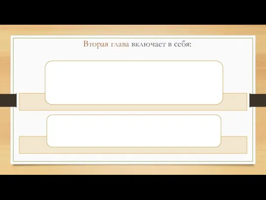 Вторая глава включает в себя: