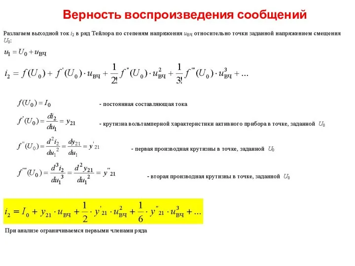 Верность воспроизведения сообщений