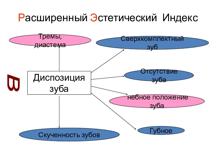 Расширенный Эстетический Индекс В Диспозиция зуба Отсутствие зуба Сверхкомплектный зуб Скученность