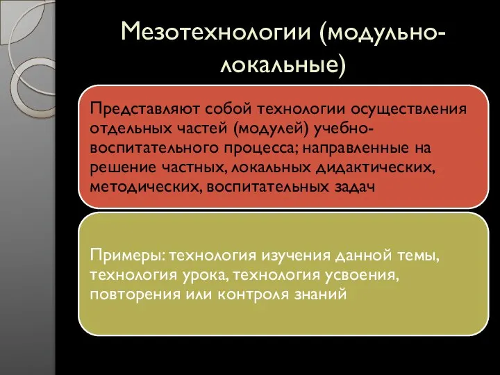 Мезотехнологии (модульно-локальные)