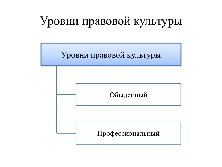 Уровни правовой культуры Уровни правовой культуры Профессиональный Обыденный