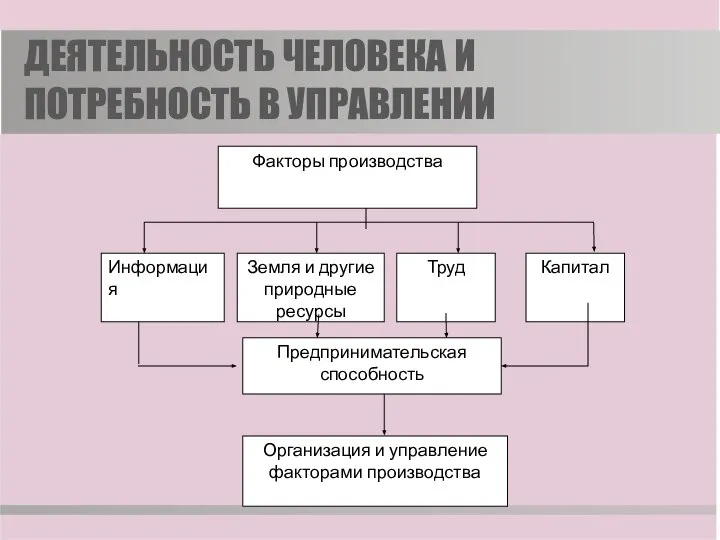 ДЕЯТЕЛЬНОСТЬ ЧЕЛОВЕКА И ПОТРЕБНОСТЬ В УПРАВЛЕНИИ