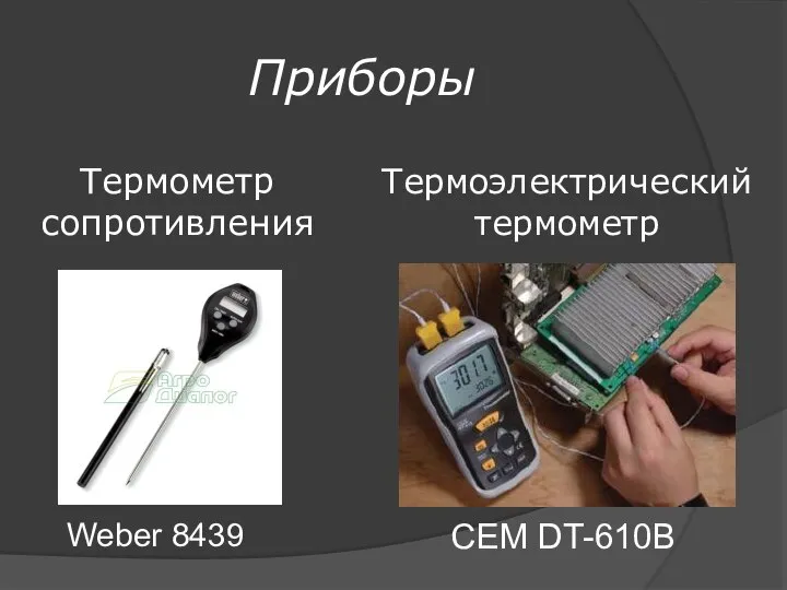 Термометр сопротивления Термоэлектрический термометр Weber 8439 CEM DT-610B Приборы