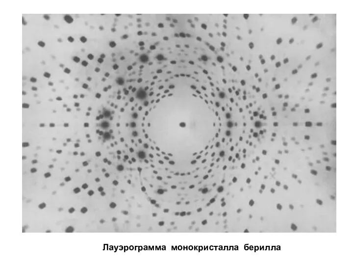 Лауэрограмма монокристалла берилла
