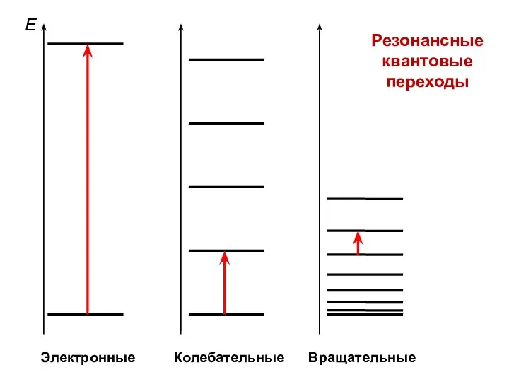 Е Электронные Колебательные Вращательные Резонансные квантовые переходы