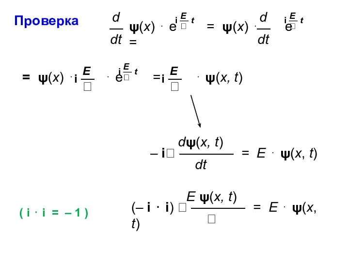 Проверка ( i ⋅ i = – 1 )