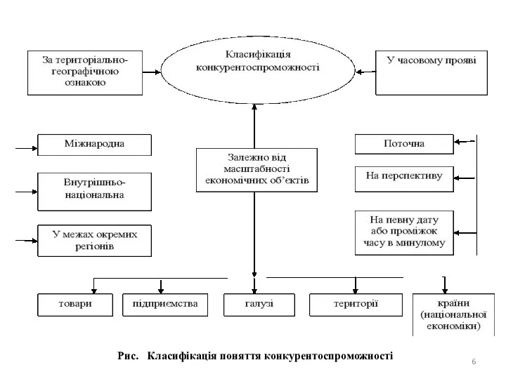 Рис. Класифікація поняття конкурентоспроможності