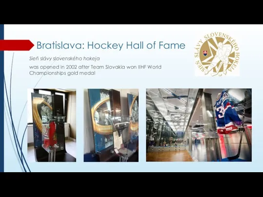 Bratislava: Hockey Hall of Fame Sieň slávy slovenského hokeja was opened