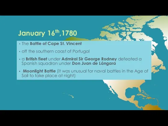 January 16th,1780 The Battle of Cape St. Vincent off the southern