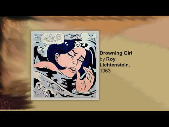 Drowning Girl by Roy Lichtenstein, 1963