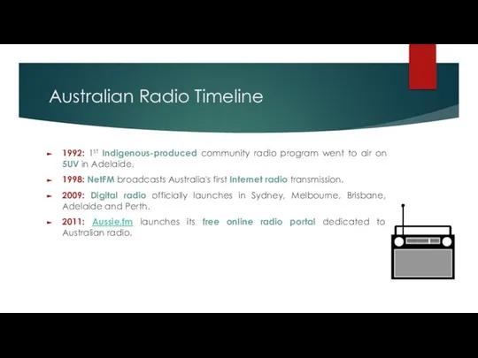 Australian Radio Timeline 1992: 1st Indigenous-produced community radio program went to