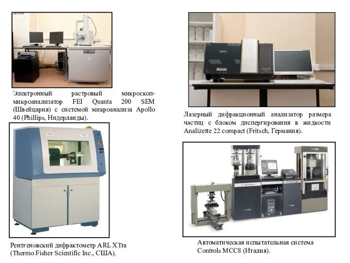 Электронный растровый микроскоп-микроанализатор FEI Quanta 200 SEM (Швейцария) с системой микроанализа