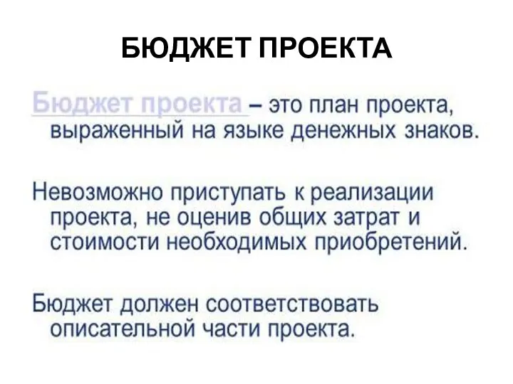 БЮДЖЕТ ПРОЕКТА