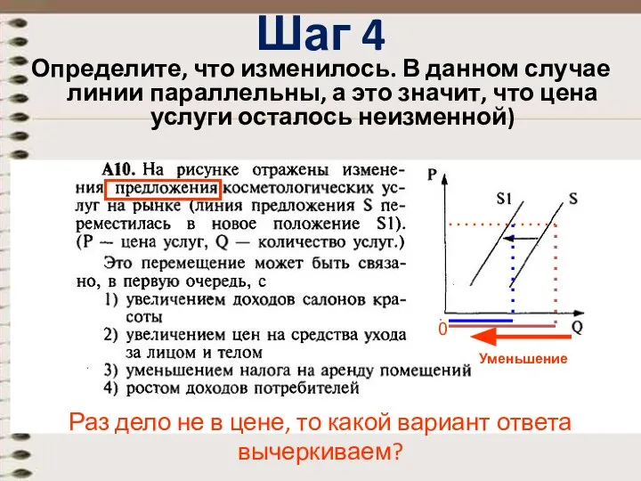 Шаг 4 Определите, что изменилось. В данном случае линии параллельны, а