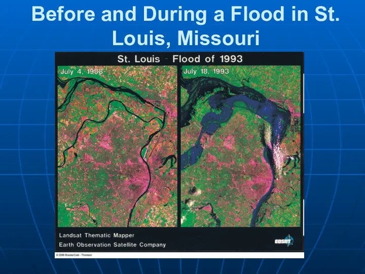 Before and During a Flood in St. Louis, Missouri