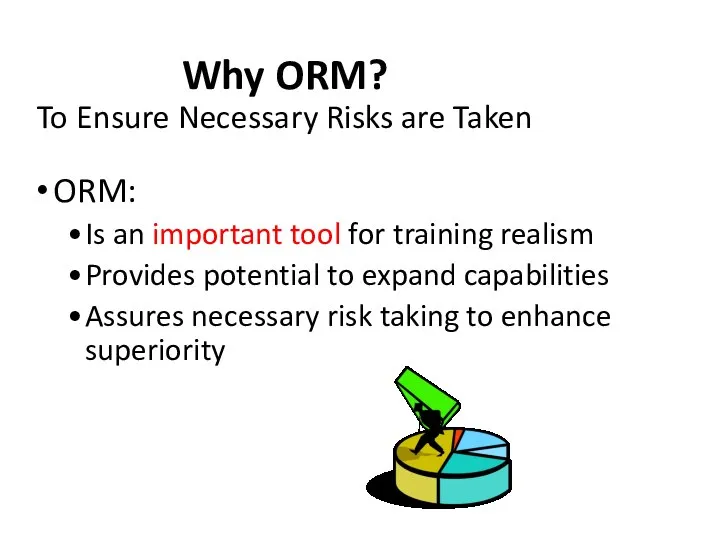 Why ORM? To Ensure Necessary Risks are Taken ORM: Is an