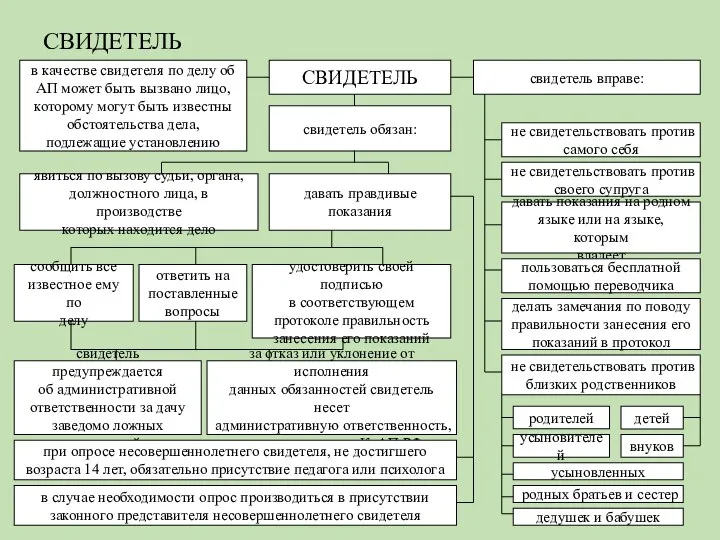 СВИДЕТЕЛЬ СВИДЕТЕЛЬ в качестве свидетеля по делу об АП может быть