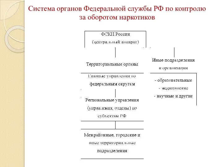 Система органов Федеральной службы РФ по контролю за оборотом наркотиков