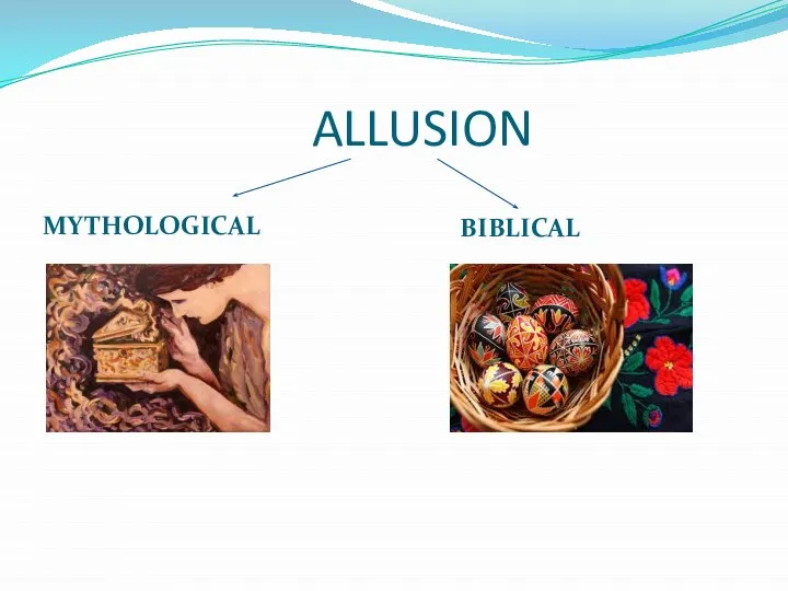 ALLUSION MYTHOLOGICAL BIBLICAL