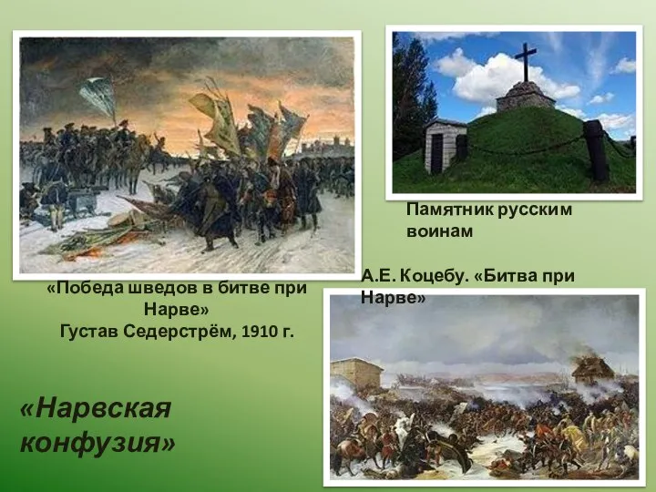 «Победа шведов в битве при Нарве» Густав Седерстрём, 1910 г. А.Е.