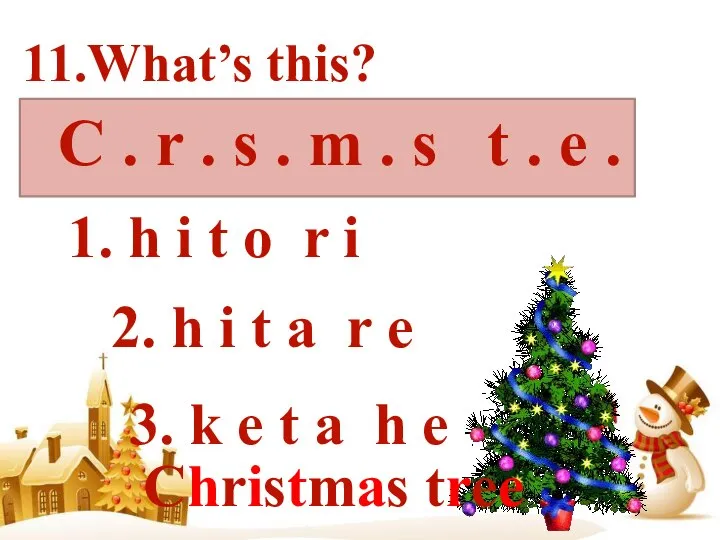 11.What’s this? C . r . s . m . s