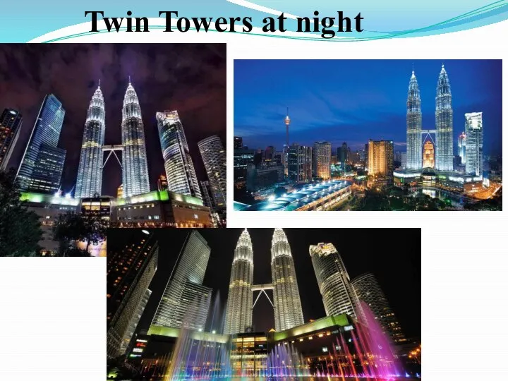 Twin Towers at night