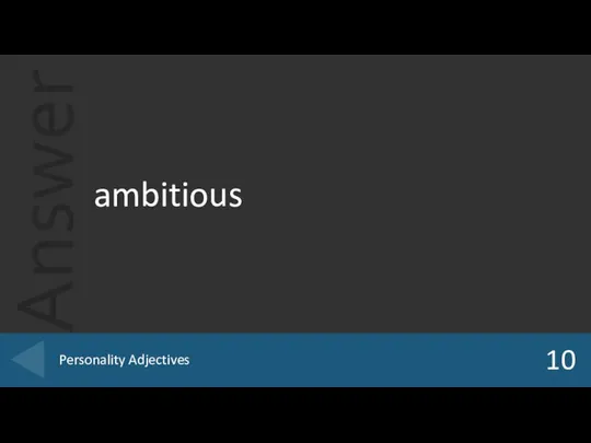 ambitious 10 Personality Adjectives