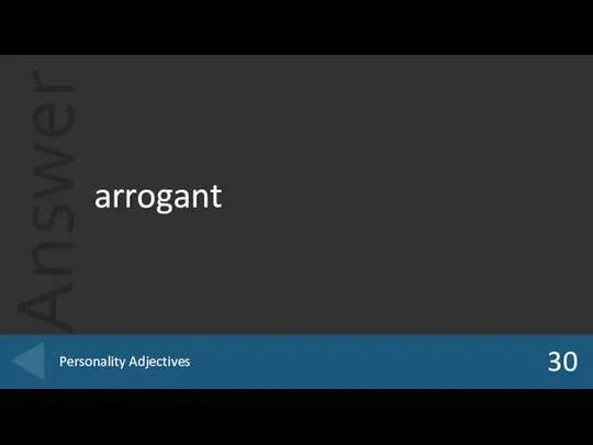 arrogant 30 Personality Adjectives