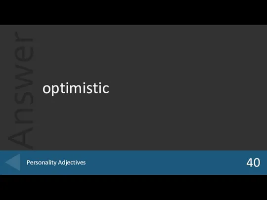 optimistic 40 Personality Adjectives