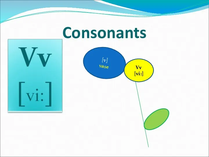 [v] vase Consonants Vv [vi:]