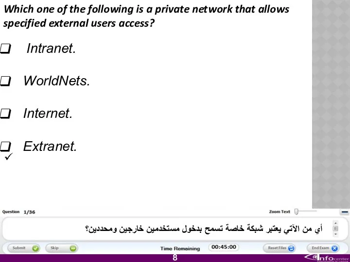 Which one of the following is a private network that allows