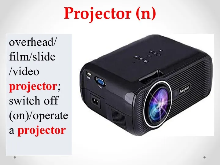 Projector (n)