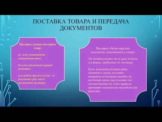 Если Продавец должен поставить товар: a) если установлена конкретная дата б)