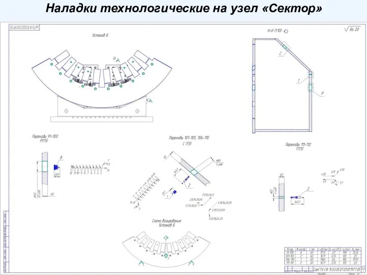 Наладки технологические на узел «Сектор»