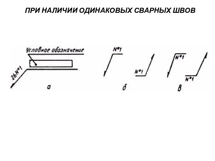 ПРИ НАЛИЧИИ ОДИНАКОВЫХ СВАРНЫХ ШВОВ