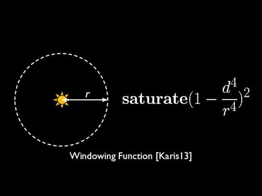 Windowing Function [Karis13] r