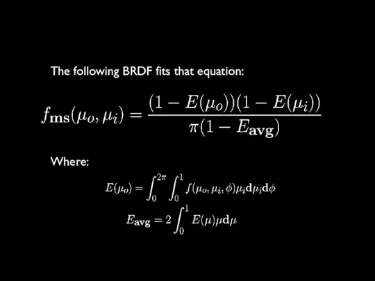 The following BRDF fits that equation: Where: