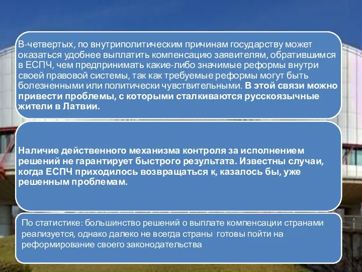 По статистике: большинство решений о выплате компенсации странами реализуется, однако далеко