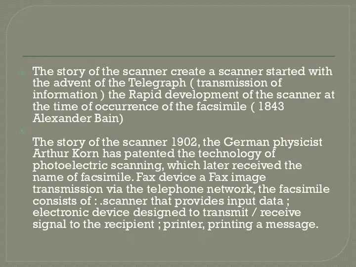 The story of the scanner create a scanner started with the